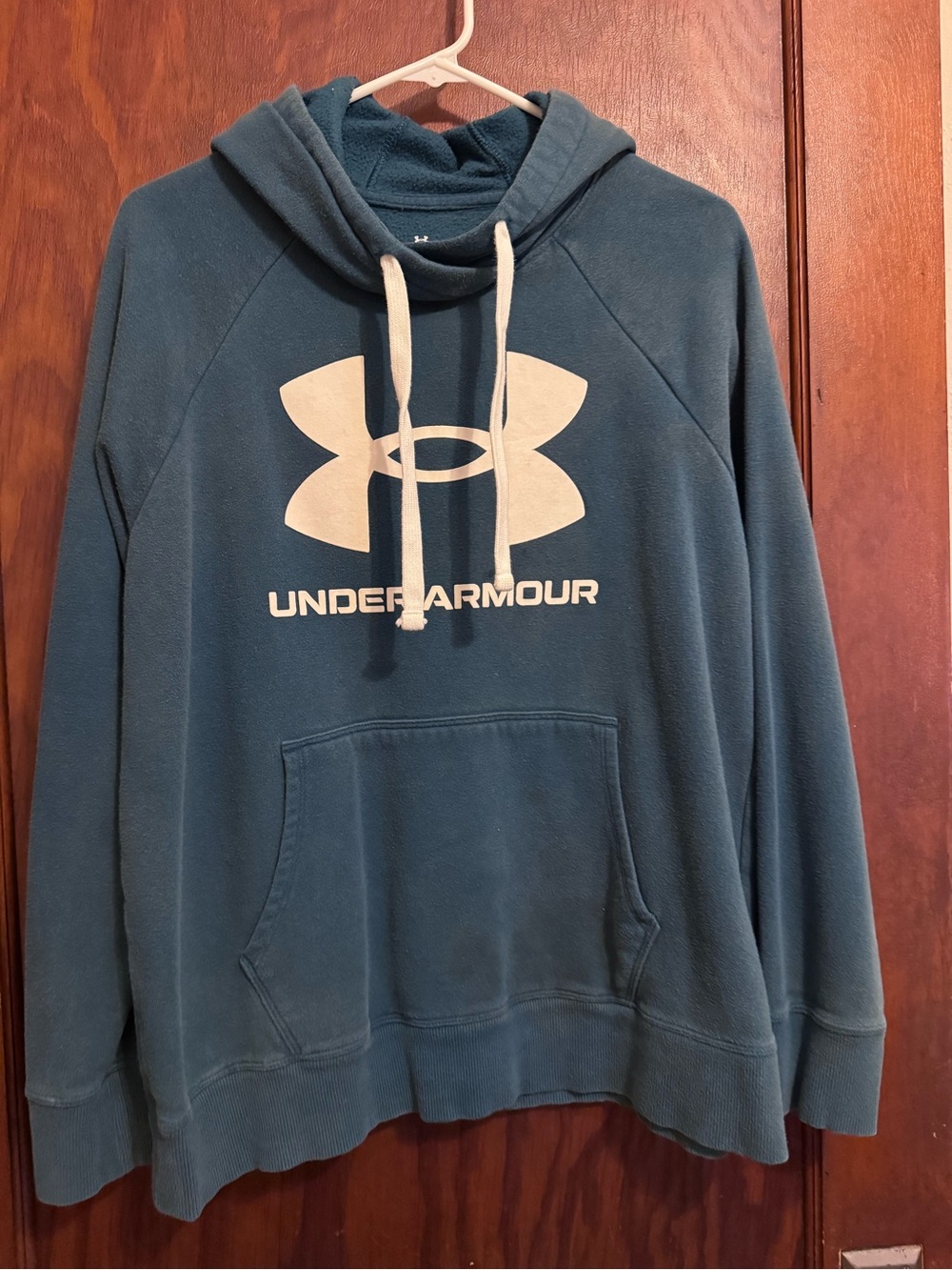 LG Teal Teddy Hoodie with White Logo